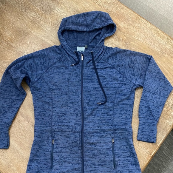 Blue long sleeve Athleta zip hoodie - Picture 3 of 6